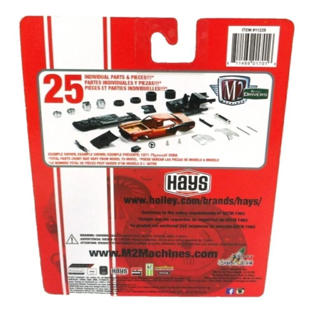 HAYS M2 Machines 1966 Dodge Charger 383 die cast 1:64 scale car NEW, PKG DAMAGED